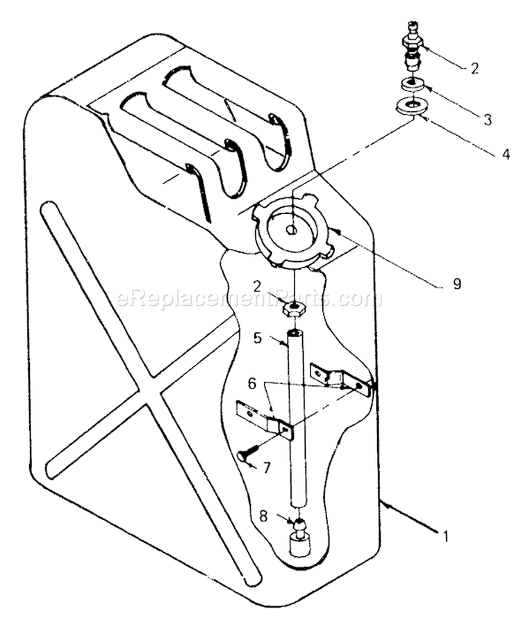 Page B Diagram and Parts List for 8648-1  Briggs and Stratton Generator